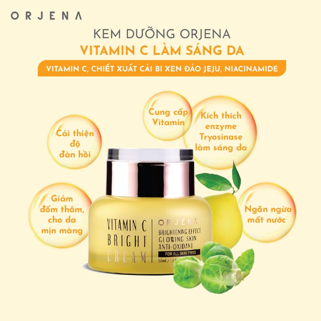 Kem dưỡng Orjena Vitamin C làm sáng da mờ thâm nám 50ML