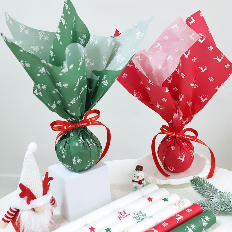 Phim Hoạt Hình Giáng Sinh Giấy Sydney Táo Bó Hoa Giấy Gói Hoa Giấy Hoa Đêm Giáng Sinh Quà Tặng Đóng Gói Chất Liệu S