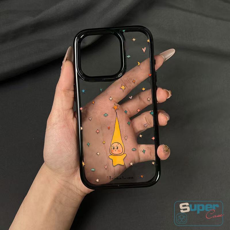 Ốp Lưng Tương Thích Cho iPhone 15 11 17 13 16 12 14 Pro Max Air 14 16 15 Plus Hoạt Hình Thời Trang Dễ Thương Crybaby Twinkle Twinkle Cherry Bow Star Luxury Acrylic Cover