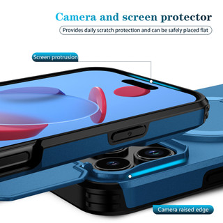 Dành Cho iphone 17 Pro Max Ốp điện thoại Trượt Camera Đứng Ẩn Từ Tính Sẵn Sàng Lưng Cứng Khung Silicon Mềm Chống Rơi Mỏng Bao
