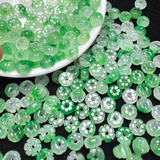 ((10 cái) Hạt bí ngô màu xanh nổi 8x5mm - Phụ kiện tự làm vòng tay