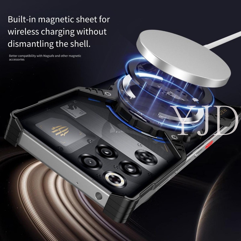 Ốp Lưng Cho RedMagic 11 Pro 11Pro + Phong Cách Mới Thoáng Mát Khung Kim Loại Vô Hình Giá Đỡ Tản Nhiệt Chống Rơi Vỏ Điện Thoại
