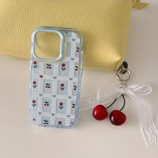 Ốp điện thoại họa tiết anh đào 17promax Thích hợp cho iPhone 11 12promax 12 13 14 15 pro max Ốp điện thoại 14promax 15pro 16 Pro max 17 17pro