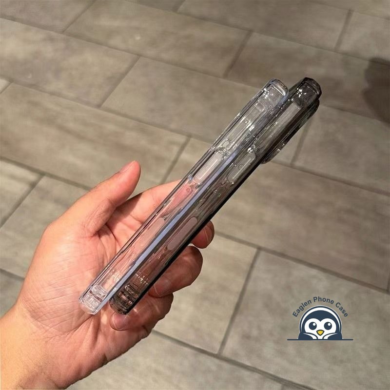 Ốp Điện Thoại Trong Suốt Màu Đen Cho IQOO 13 12 11 10 9 8 7 5 Z10 Z9 Turbo + Z9X Z8 Z8X Z7 Pro Z7X Z1 Z1X Neo 10 9 8 7 6 SE 5 3 Pro Plus 5G 4G Vỏ Đơn Giản Vỏ mềm chống sốc bốn góc