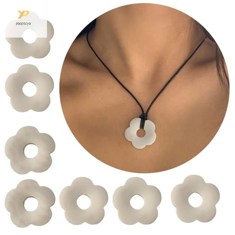 PPY - Bộ 10 Hoa Tai Handmade Năm Cánh với Miếng Đệm Hạt Trống