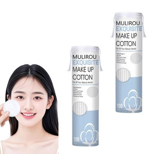 200 Miếng đệm bông tẩy trang tròn dày - Soft No Lint Cleaning cho mặt