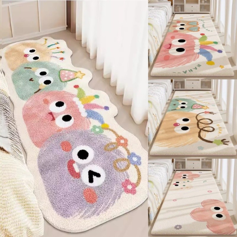 Thảm Trải Sàn Giả Cashmere Len Lông Cừu Mềm Mại 40*120cm,siêu thấm hút,thích hợp trang trí phòng ngủ