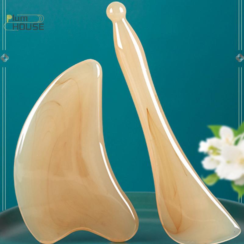 PlumHOUSE Da Cạo Nhựa Gua Sha Massage Ban Guasha Tấm Mặt Mắt SPA Máy Mát Xa Cạp Dụng Cụ Cho Mặt Cổ Lưng Chân Cơ VN