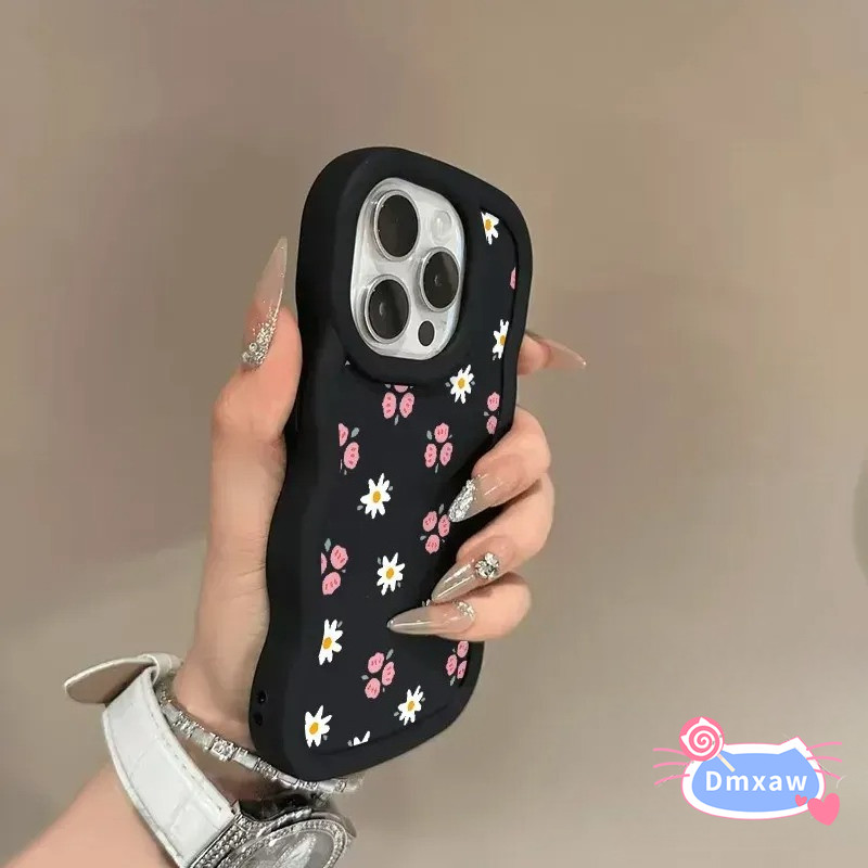 Ốp Điện Thoại Macaron Hoa Dễ Thương Cho OnePlus ACE 3 3 3V 2 2V Nord N30 4 3 2 2T CE4 CE3 CE2 CE Pro Lite 5G 4G 3D Wave Matte Casing Cặp Đôi Màu Trơn Chống Sốc Mặt Sau Mềm
