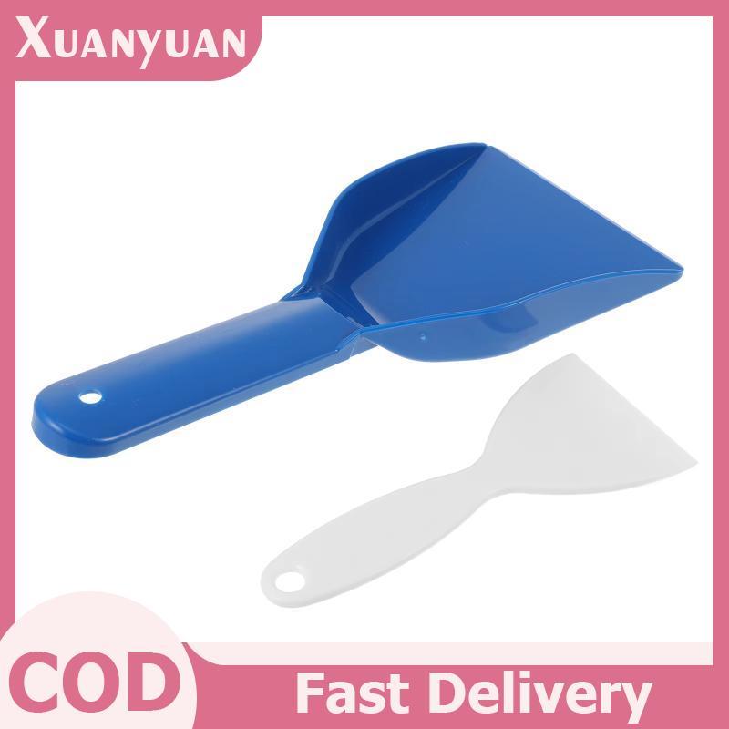 XUAN 1 / 2 Chiếc Dụng Cụ Cạo Đá Bộ Dụng Cụ Để Tủ Lạnh Loại Bỏ Sương Mù Vệ Sinh Sạch Máy Thổi Tuyết Dụng Cụ Vệ Sinh Đá Tẩy Xẻng Trắng Xanh VN