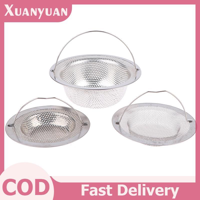 XUAN 3 Kích Cỡ Bộ Lọc Bồn Rửa Inox 304 Có Tay Cầm Lọc Hoặc 30 Bộ Lọc Bồn Rửa Dùng Một Lần Lưới Thực Phẩm Nhà Bếp Tóc Srceen Thoát Nước VN