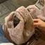 Túi xách nữ EBINLANDS, Túi đeo tay Mini công suất lớn in họa tiết da báo, Túi đựng mỹ phẩm di động màu hồng sang trọng đi lại