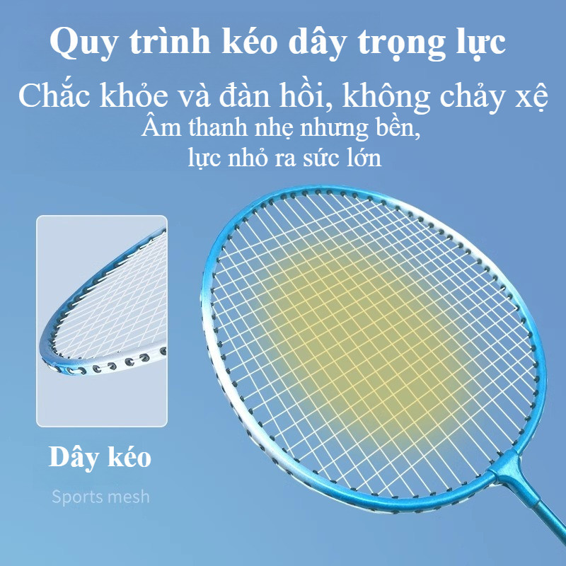 Bộ 2 Vợt Cầu Lông Cho Người Mới - Có túi và 3 quả cầu, chất liệu hợp kim nhẹ, phù hợp mọi độ tuổi