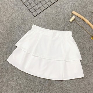 Chân Váy 2 Tầng Bigsize Nữ Dáng Ngắn Xếp Ly Có Túi Quần Bảo Hộ Vải Tuyết Mưa CV9