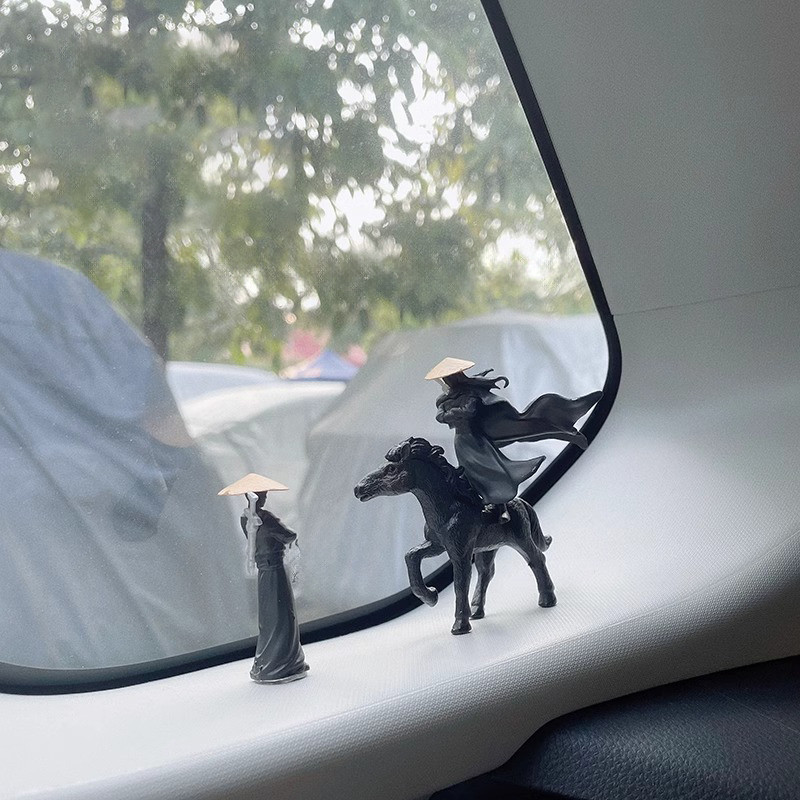 3 Cái / bộ Hình Thoáng Mát Điêu Khắc Nhà Búp Bê Tượng Samurai Ninjas Phong Cách Trung Hoa Wuxia Trang Trí Bàn Làm Việc Văn Phòng