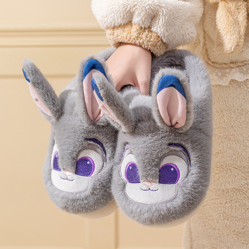 SY3 Zootopia Judy Hopps Dép Cotton Nick Wilde Nhà Chống Trơn Trượt Ấm Cặp Đôi Dép YS3