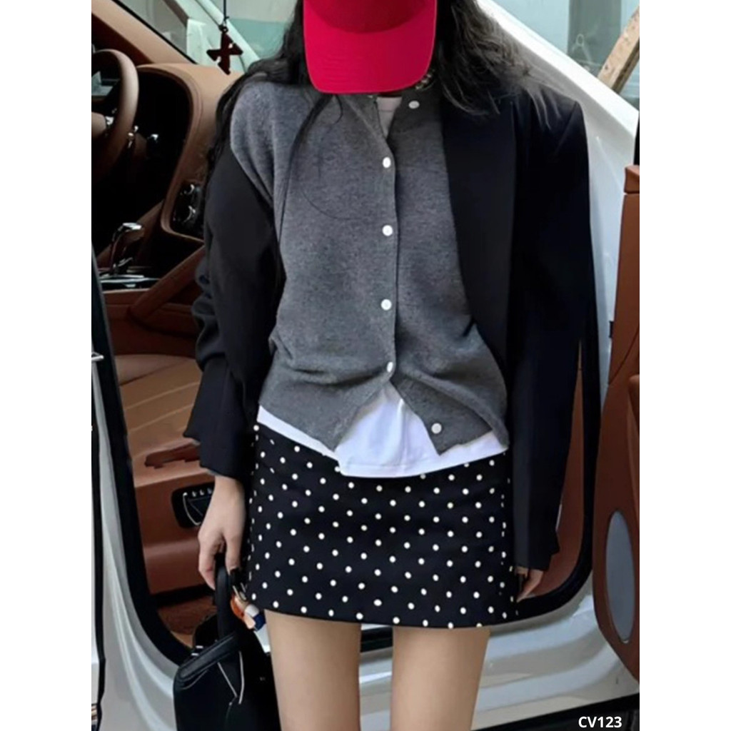 Dottie Skirt - Chân Váy Chấm Bi Chữ A Nữ - Kèm Quần Bảo Hộ - Dễ Phối Đồ - Phù Hợp Mùa Hè Mùa Thu_CV123