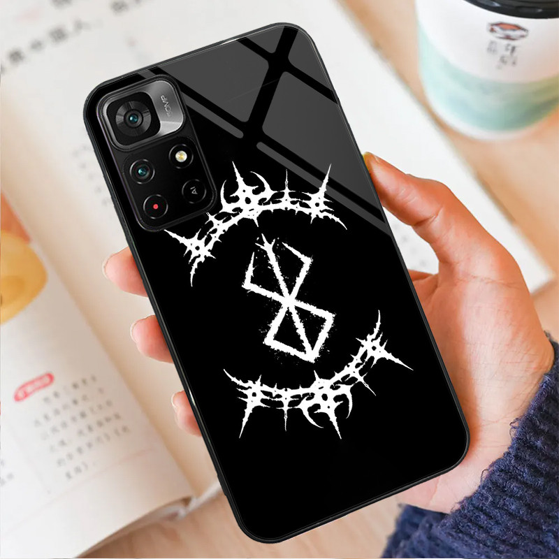 Berserk Guts 13 Vỏ Điện Thoại Kính Cho POCO F3 F4 F5 M3 M4 M5 M6 4G X3 X4 GT NFC X5 X6 PRO 5G