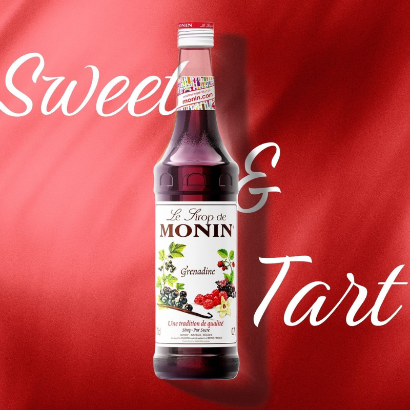 Siro Monin Lựu Grenadine 70cl, Nguyên Liệu Pha Chế Chuyên Nghiệp, Syrup Lựu Grenadine Nhập Khẩu Pháp