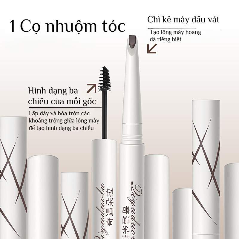 🔥Giá sốc🔥Bút kẻ lông mày hai đầu hình dao mổ，chì kẻ mày chống nước và mồ hôi, chì kẻ mày lâu trôi