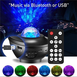 Đèn Cực Quang Starry Chiếu Bầu Trời Galaxy, Đèn Kiêm Loa Bluetooth Trang Trí, Led Cực Quang Decor Phòng Ngủ, Điều Khiển
