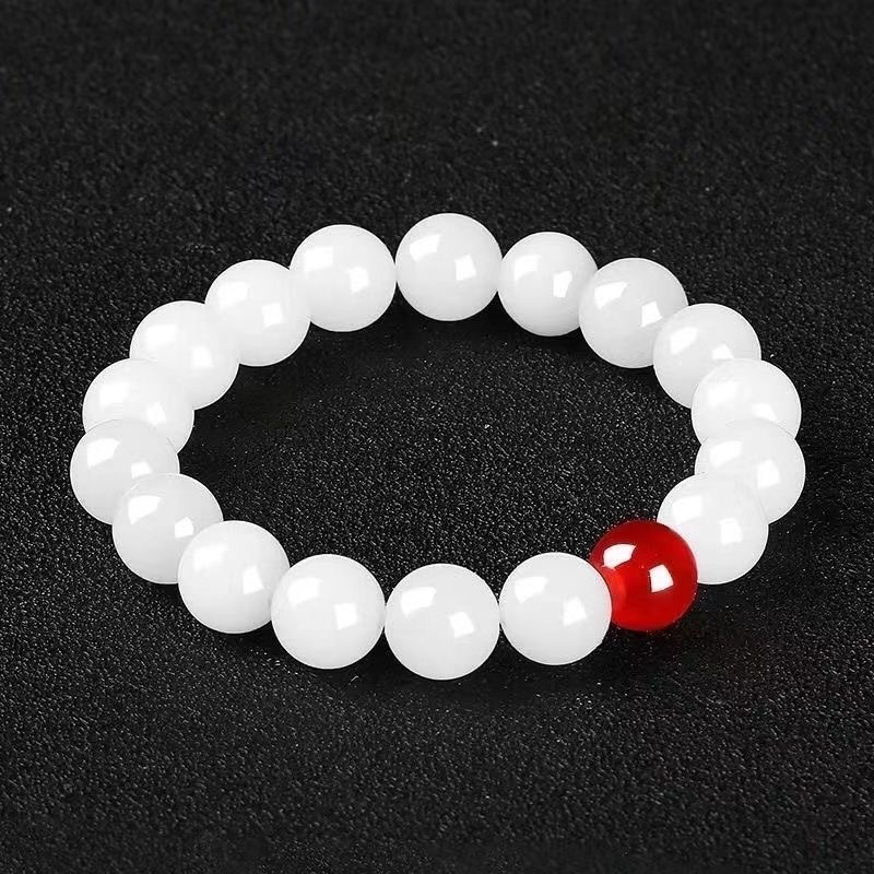 Vòng tay hình tròn trơn tươi mát đơn giản phong cách Trung Quốc