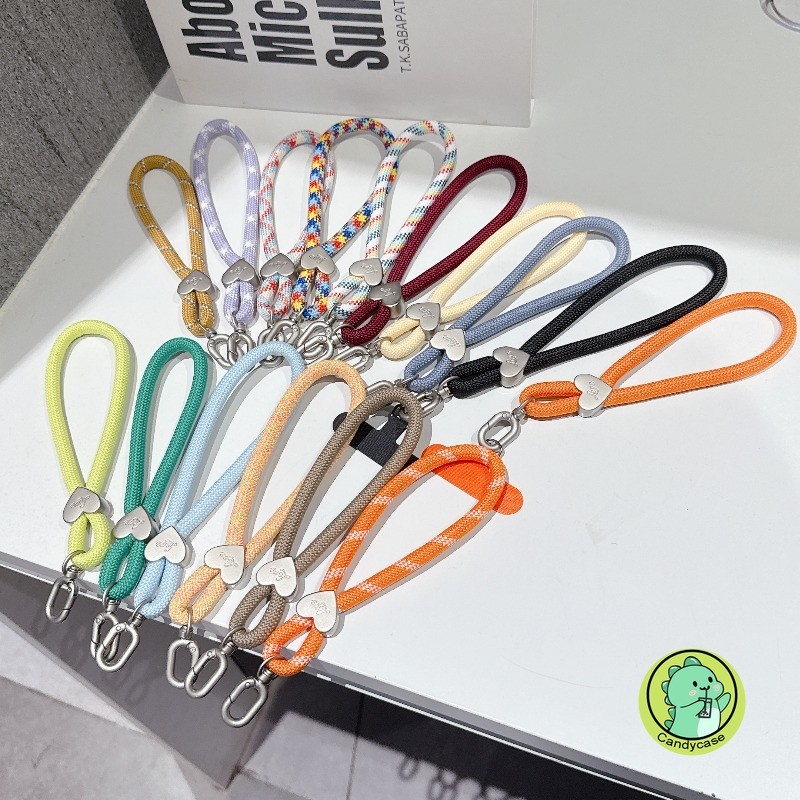Sang Trọng Dây Ngắn Vỏ Điện Thoại Dây Treo Di Động Hoạt Hình Dễ Thương Đơn Giản Cô Gái Dây Xoắn Chống Mất Thời Trang Cổ Tay Mạnh Mẽ Ngắn Vỏ Điện Thoại Di Động