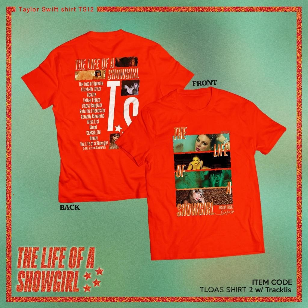 Áo Thun Ngắn Tay GC1 Taylor Swift - Album Mới "The Life of a Showgirl" 2025