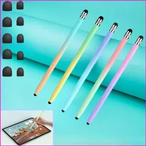 VIC 2 Trong 1 Bút Tạo Kiểu Cho Màn Hình Cảm Ứng Bút Chì Silicon Đầu Nhạy Cảm Tạo Kiểu Điểm Mịn Bút Tạo Kiểu Bút