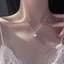 Vòng cổ S925 bạc trắng chalcedony nữ tính - Quà tặng sang trọng