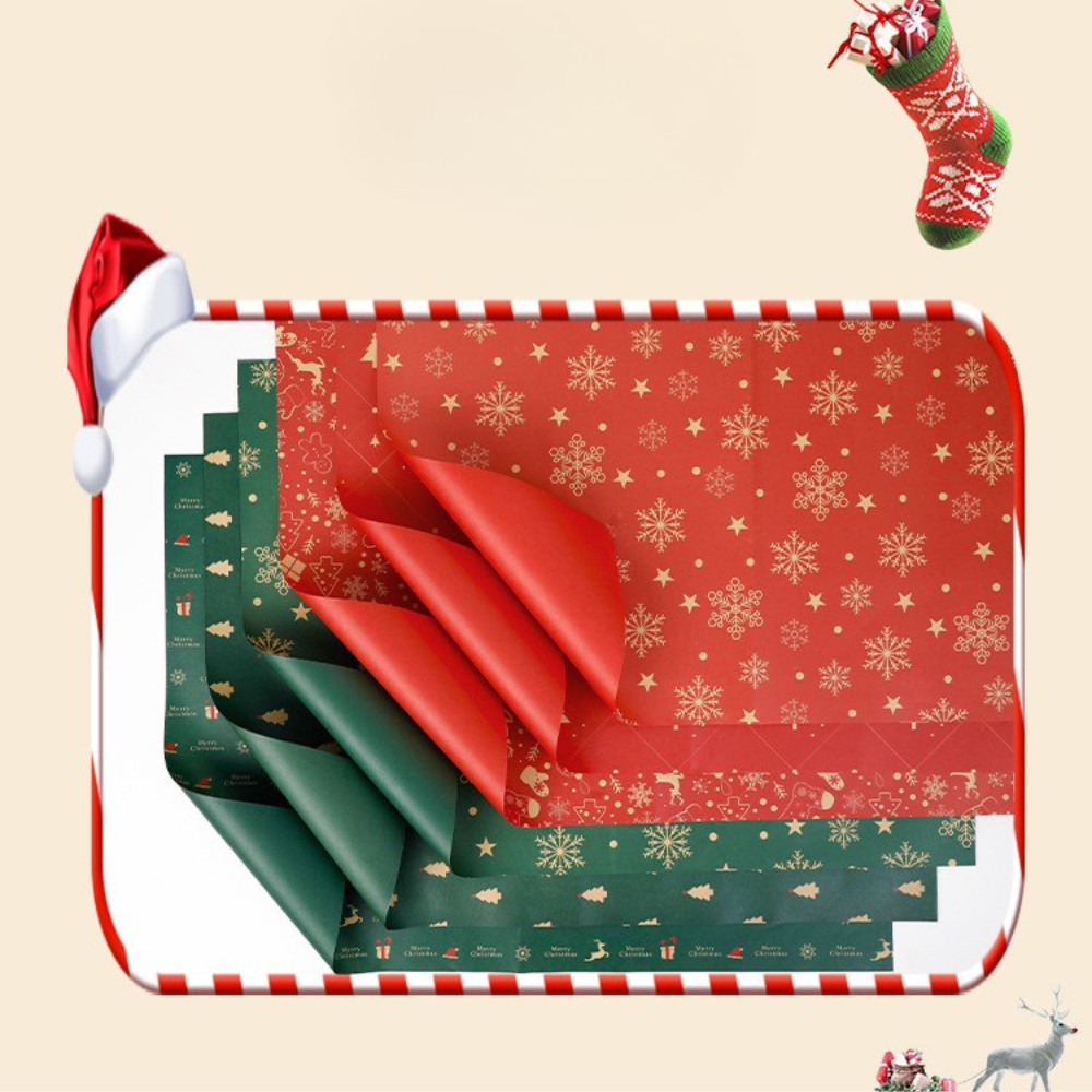 [SET 10 tờ] Giấy gói quà họa tiết 50x70cm, giấy bọc quà tặng lễ hội giáng sinh,Noel decor, trang trí