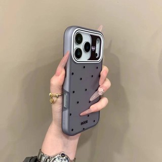 Sang Trọng Màu Sóng Chấm Tình Yêu Ốp lưng iPhone17 16 15 14 13 Pro Max Chống Sốc Bảo Vệ Camera Chống Rơi Ốp Lưng Mềm
