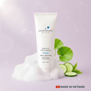SỮA RỬA MẶT LUXVALEY RAU MÁ & DƯA LEO – GIÚP GIẢM MỤN, CÂN BẰNG ĐỘ ẨM DA