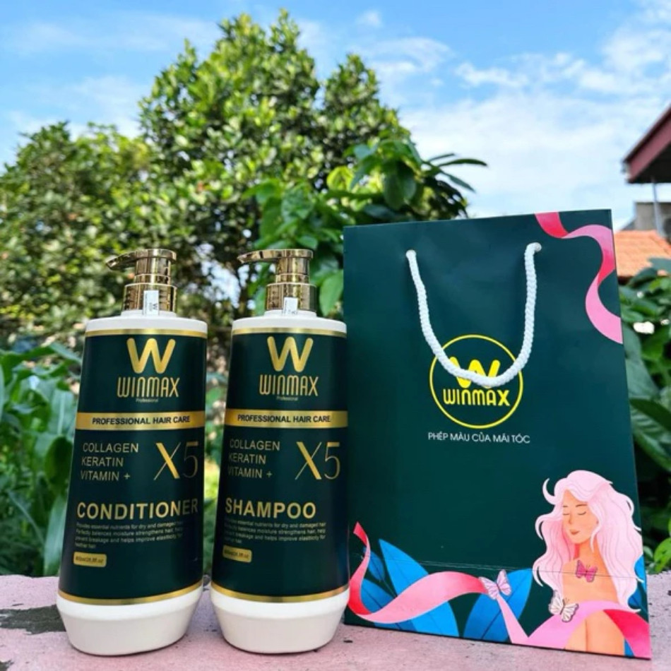 Dầu gội đầu Winmax X5 800ml hương nước hoa, sạch gàu, mềm mượt tóc, phục hồi hư tổn | Trunghair