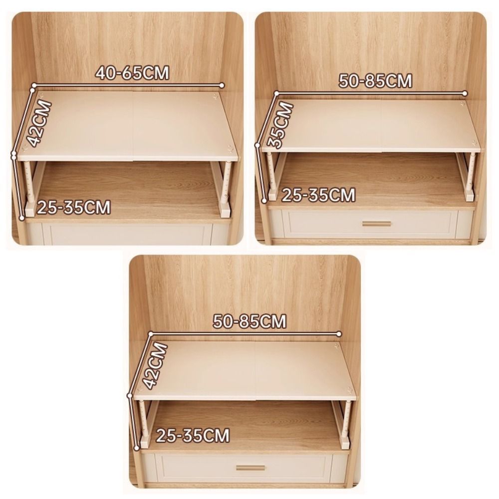 MARGREDY Tủ quần áo sắp xếp bằng kim loại, kệ kéo ra có thể điều chỉnh, mở rộng, xếp chồng, thu hồi, chia ngăn cho ký túc xá