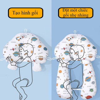 Gối Chữ U Cho Bé Sơ Sinh,Mềm Mại Và Thoáng Khí,Thiết Kế Rãnh Thông Minh,ngăn Ngừa Méo đầu,Tháo Giặt Dễ Dàng Cho Bé