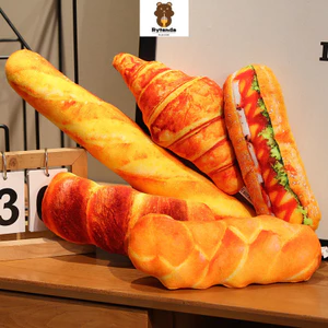Rytanda Gối sang trọng hình bánh mì dễ thương, nhồi bông mềm, trang trí phòng ngủ, quà sinh nhật, búp bê ngủ trẻ em