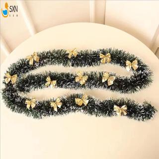 2m Tinsel Vòng Hoa Đồ Trang Trí Giáng Sinh Cây Giáng Sinh Treo Tinsel Ruy Băng Vòng Hoa Cho Cầu Thang Lan Can Trang Trí