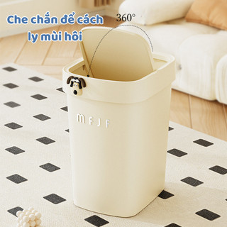 Thùng Đựng Rác 15L Nắp Đậy Tự Xoay Hiện Đại MAISON, Thùng Rác 10L Chất Liệu Nhựa PP Cao Cấp