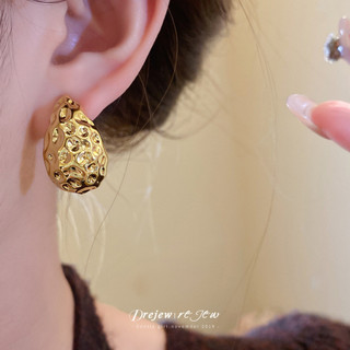 DREJEW vintage Hình Học Khuyên Tai Đa Gói Vàng Bạc Kết Cấu Tuyên Bố Khuyên Tai Cho Nữ Trang Sức Tiệc Hàng Ngày