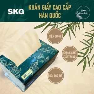 Giấy ăn gấu trúc trà xanh hàn quốc thùng 30 gói, Giấy ăn cao cấp SKG