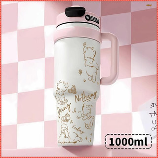 2025 Dòng Winnie the Pooh Cốc giữ nhiệt dễ thương Ice Master Cup Cốc rơm có giá trị cao Big Mike Làm mát sức chứa lớn Nam Nữ Phong cách20250811