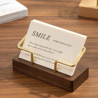 (Vận chuyển địa phương) Văn phòng sáng tạo Phong cách kinh doanh Màu đen Walnut Beech Hộp đựng danh thiếp bằng gỗ nguyên khối với thiết kế thời trang và cao cấp