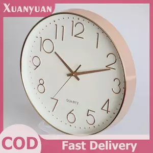 XUAN Đồng hồ treo tường đơn giản và tối giản hiện đại Đồng hồ treo tường chống rung im lặng cho phòng học Phòng ngủ Phòng khách Phòng tắm VN