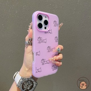 Dành Cho Realme 15 Pro 15T 14 Pro Plus 14T 14X 12 Pro Plus Lite 11 11X 10 9i 4G 5G Ốp Điện Thoại 2 Trong 1 Dòng Hai Lớp Dachshund Chó Hoạt Hình Dễ Thương Vỏ Mờ Vỏ