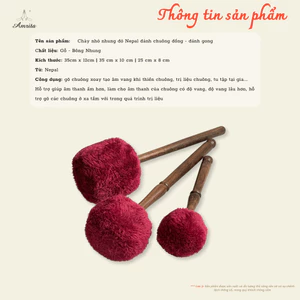 Chày bông Nepal chày đánh chuông đồng, đánh gong bông đỏ nhỏ - CXNP238