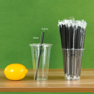 Ống hút dùng một lần cho trà bong bóng Ống hút nhọn và mỏng đầy màu sắc 100 ống hút mỗi gói