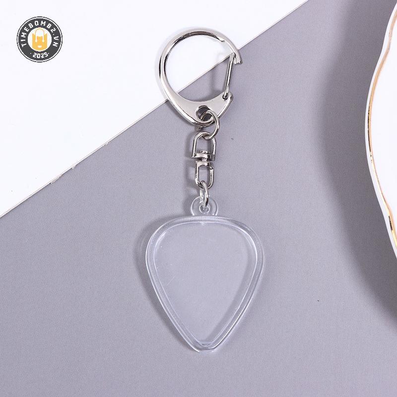 {TB & Bag} 3 / 5 Chiếc Guitar Pick Collection Box Móc Khóa Khung Ảnh Trong Suốt Có Thể Thay Thế Mặt Dây Chuyền Có Thể Tháo Rời Phụ Kiện Âm Nhạc.