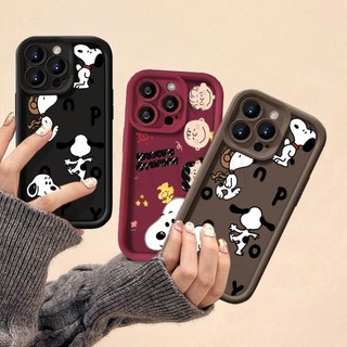 Tương thích với OPPO A18 A38 A58 A78 A79 A98 A57 A77 A77S Bảng chữ cái tiếng Anh Snoopy Silicone Soft Cover