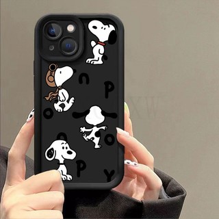 Tương thích với OPPO A18 A38 A58 A78 A79 A98 A57 A77 A77S Bảng chữ cái tiếng Anh Snoopy Silicone Soft Cover